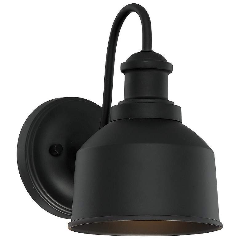 Image 1 1-Light Outdoor Wall Lantern in Matte Black