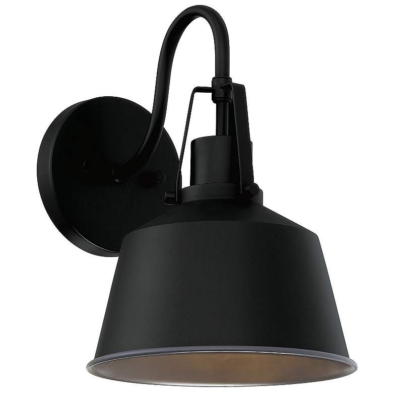 Image 1 1-Light Outdoor Wall Lantern in Matte Black