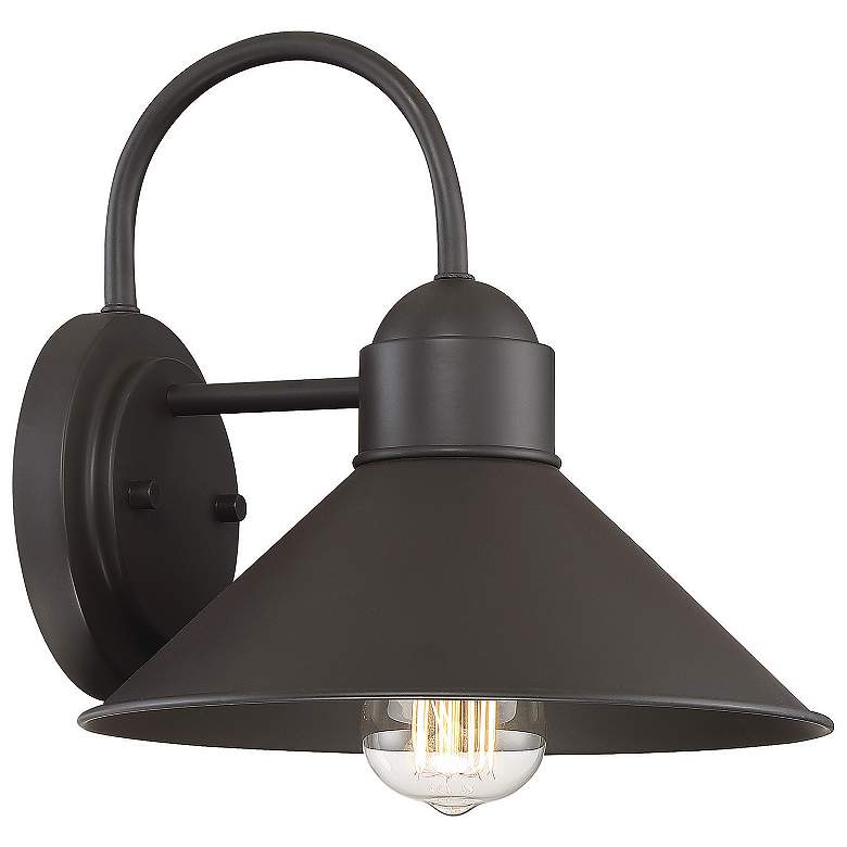 Image 1 1-Light Outdoor Wall Lantern in Oil Rubbed Bronze