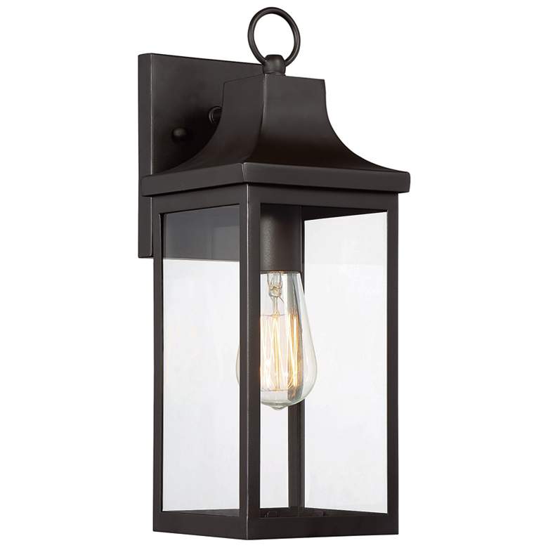 Image 1 1-Light Outdoor Wall Lantern in Oil Rubbed Bronze