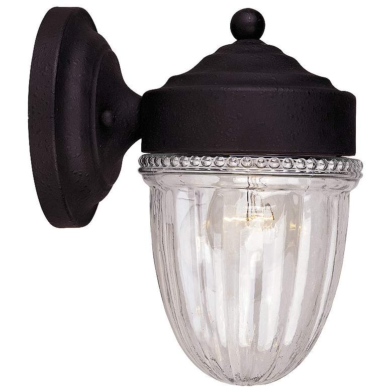 Image 1 1-Light Outdoor Wall Lantern in Textured Black