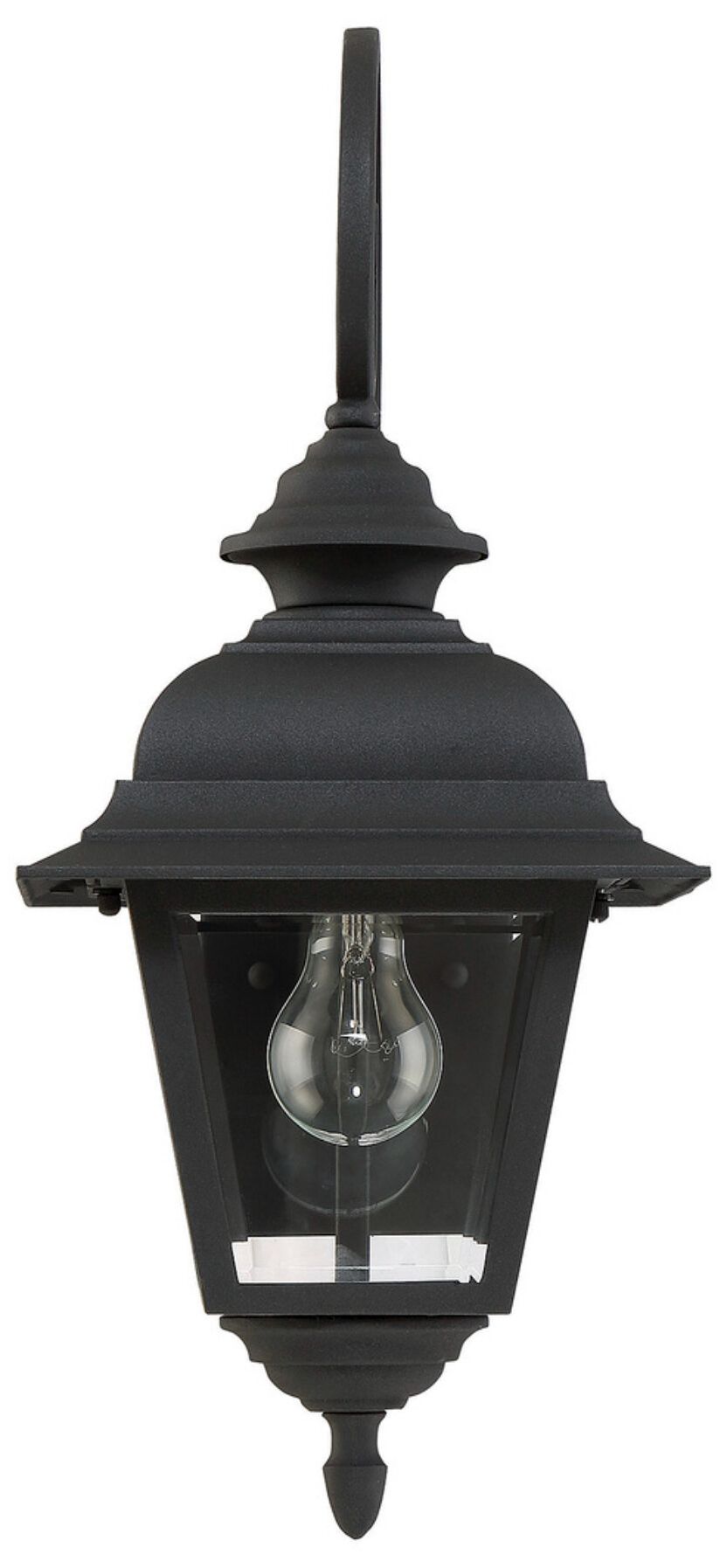 Thumbnail2 of 1-Light Outdoor Wall Lantern in Textured Black more views