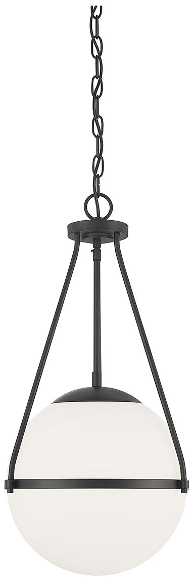 1-Light Pendant in Matte Black