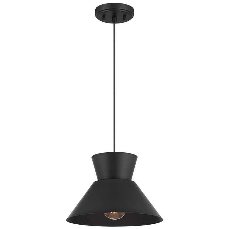 Image 1 1-Light Pendant in Matte Black