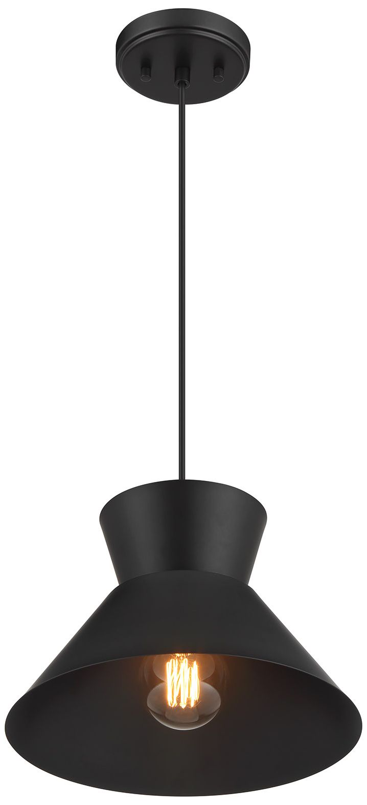 Image 4 1-Light Pendant in Matte Black more views