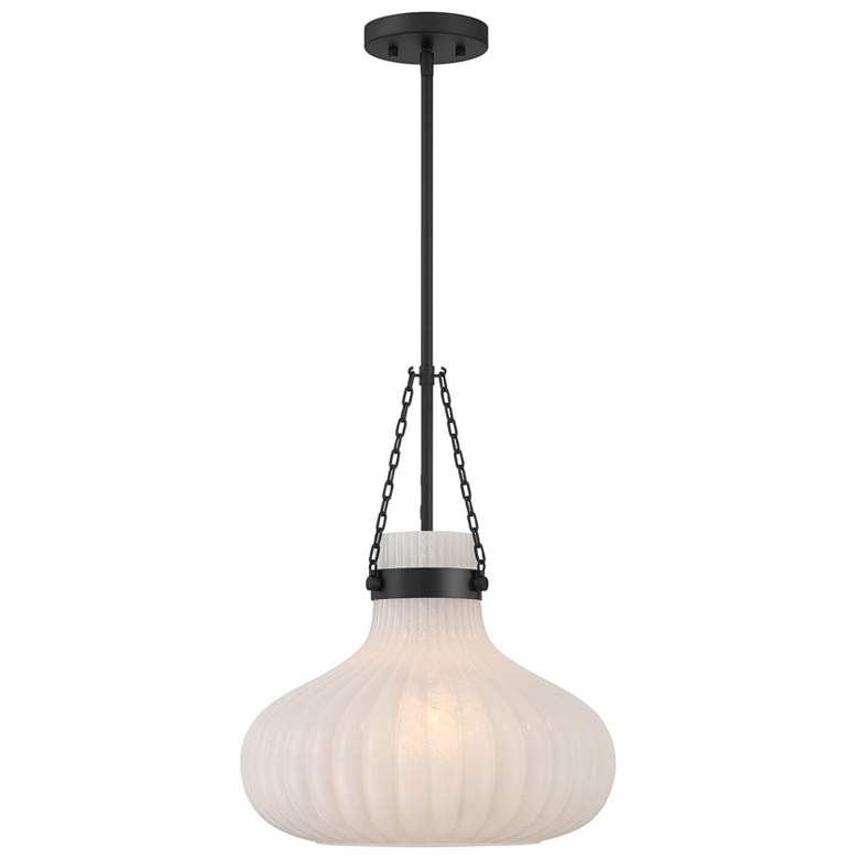 Image 1 1-Light Pendant in Matte Black