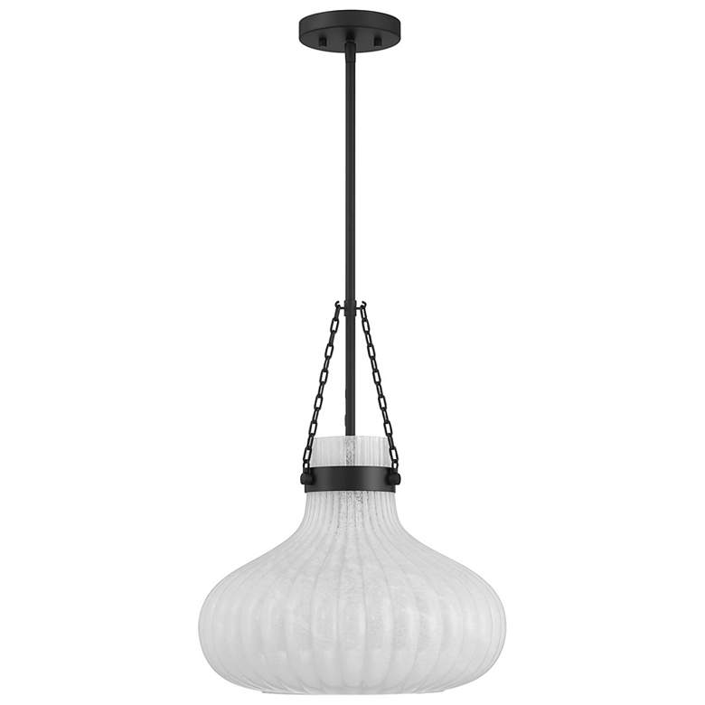 Image 2 1-Light Pendant in Matte Black more views