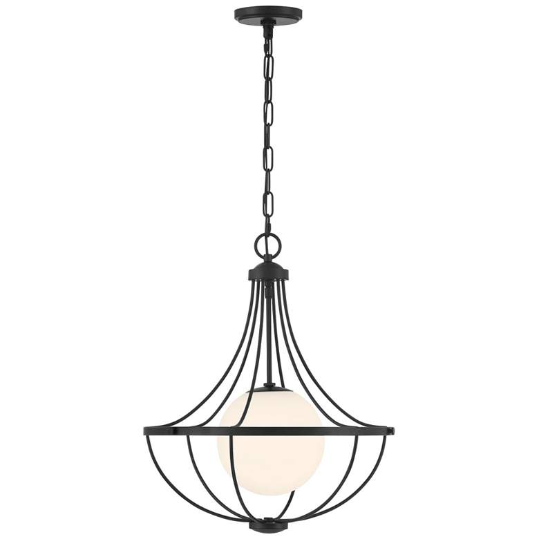 Image 1 1-Light Pendant in Matte Black