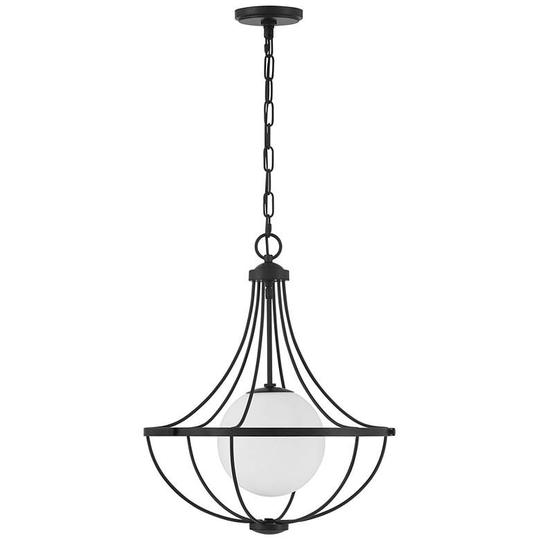 Image 2 1-Light Pendant in Matte Black more views