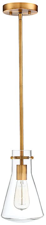 Image 5 1-Light Pendant in Natural Brass more views