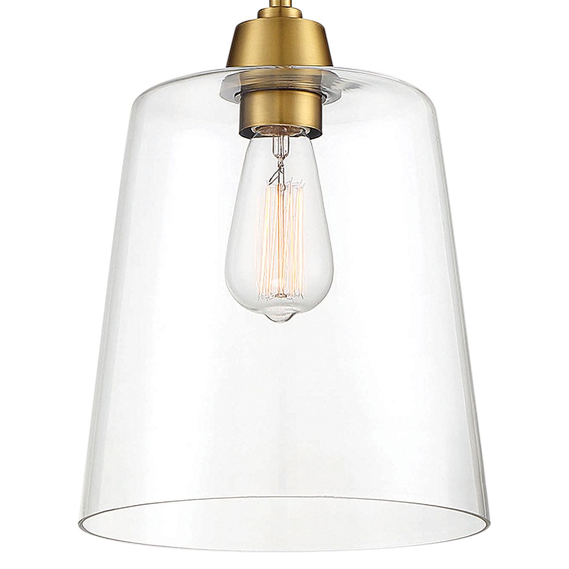Image 2 1-Light Pendant in Natural Brass more views