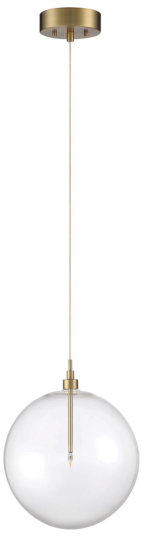 Image 2 1-Light Pendant in Natural Brass more views