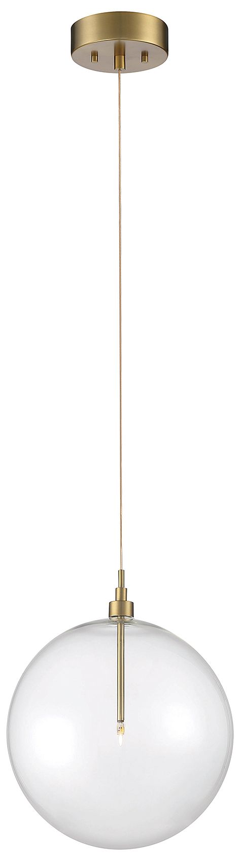 Image 3 1-Light Pendant in Natural Brass more views