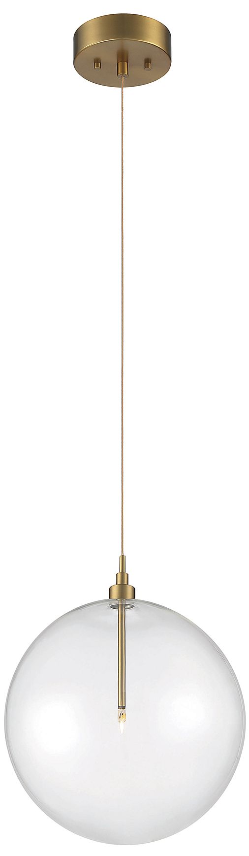 Image 4 1-Light Pendant in Natural Brass more views