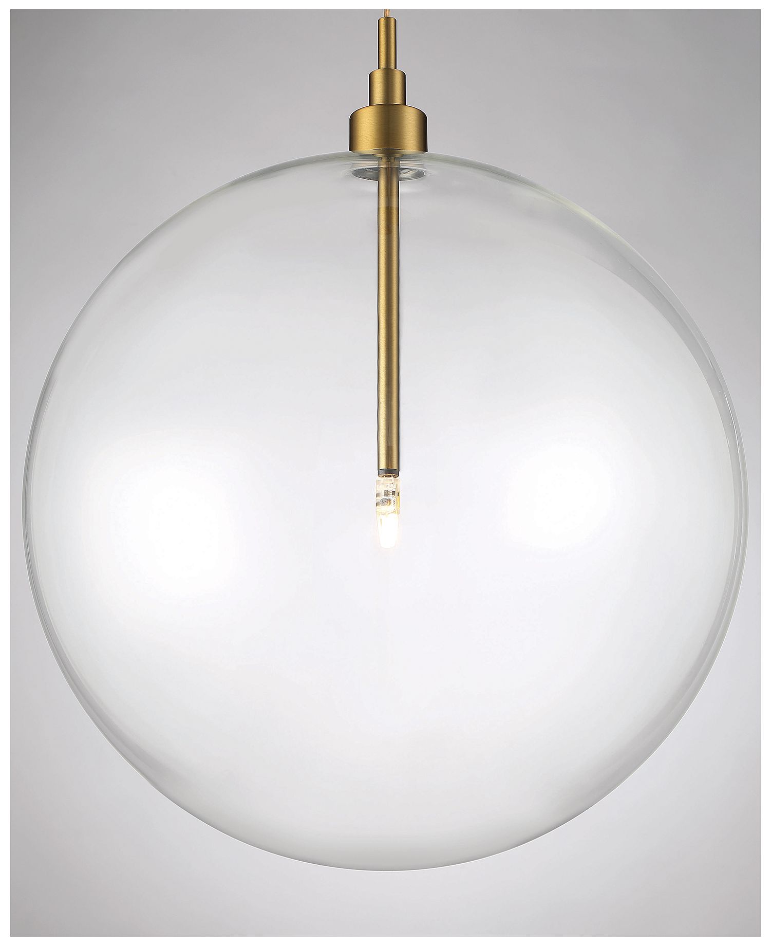 Image 5 1-Light Pendant in Natural Brass more views
