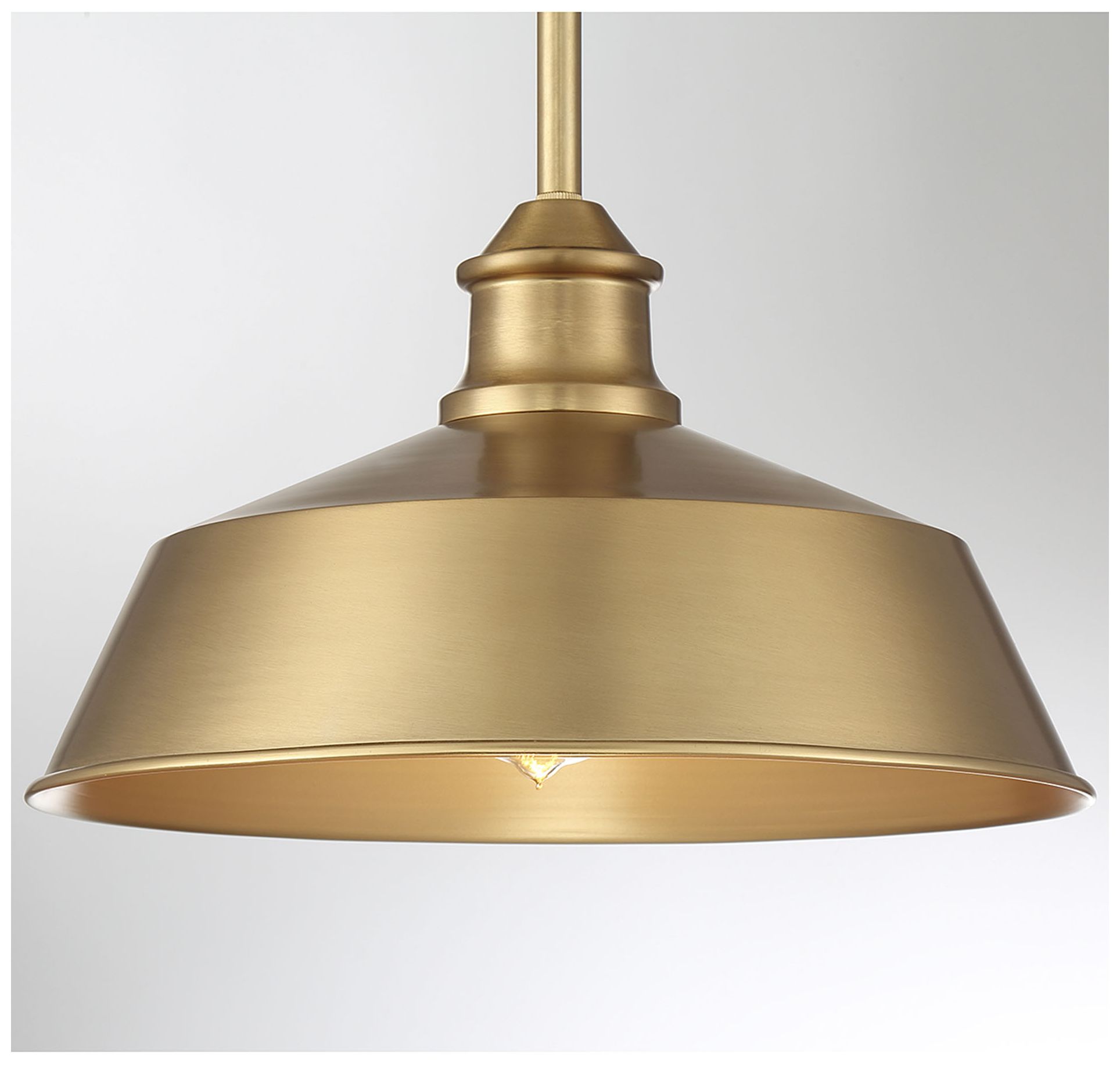 1-Light Pendant in Natural Brass
