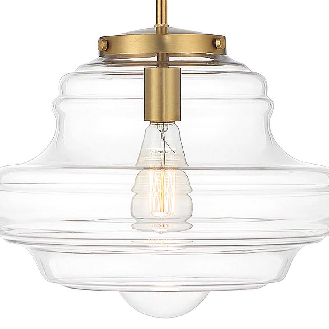 Image 2 1-Light Pendant in Natural Brass more views