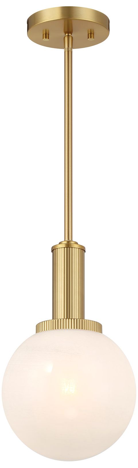 Image 3 1-Light Pendant in Natural Brass more views