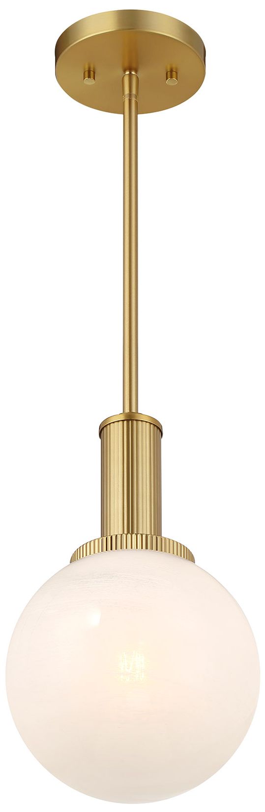 Image 4 1-Light Pendant in Natural Brass more views