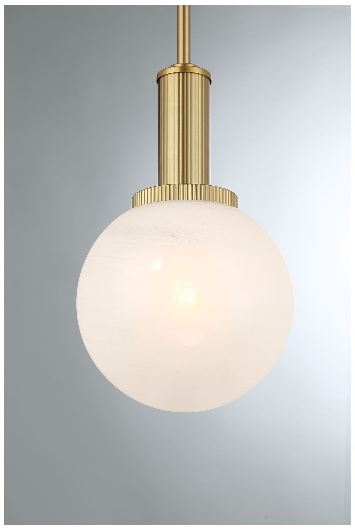 Image 5 1-Light Pendant in Natural Brass more views