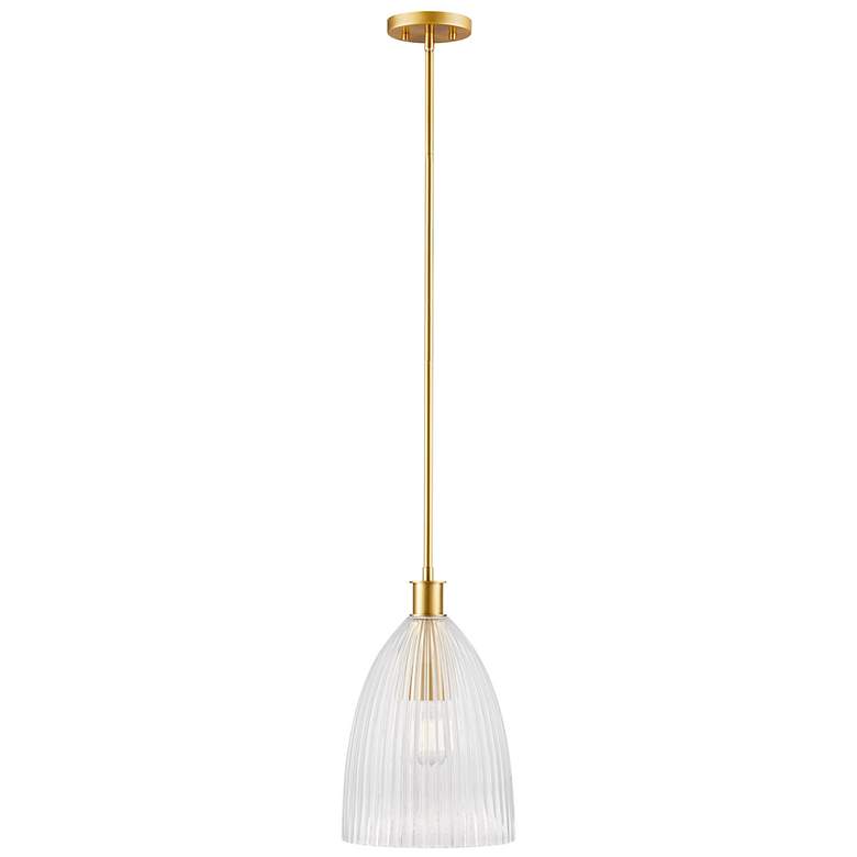 Image 2 1-Light Pendant in Natural Brass more views