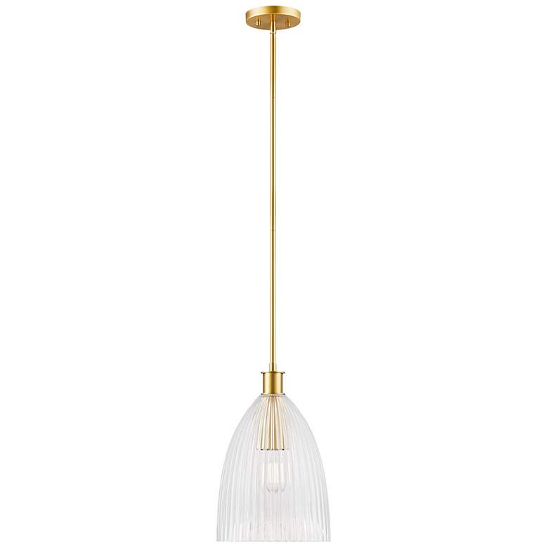 Image 3 1-Light Pendant in Natural Brass more views