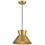 1_1-Light Pendant in Natural Brass