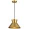 1-Light Pendant in Natural Brass