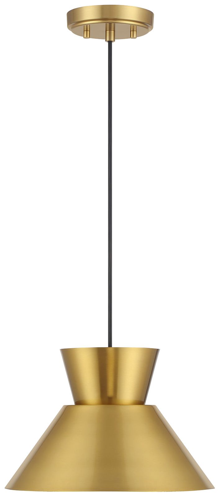 Image 3 1-Light Pendant in Natural Brass more views