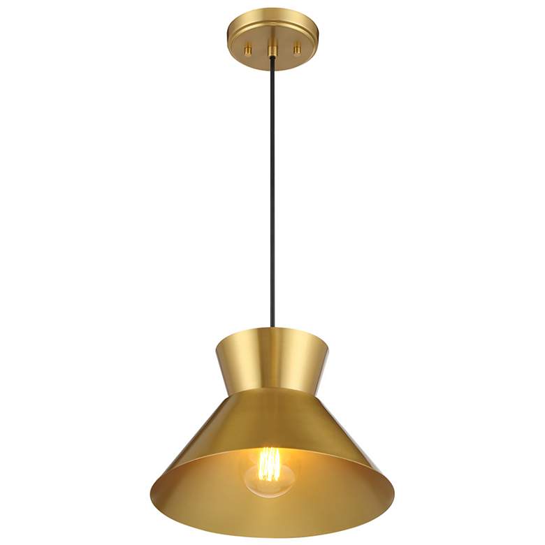 Image 4 1-Light Pendant in Natural Brass more views