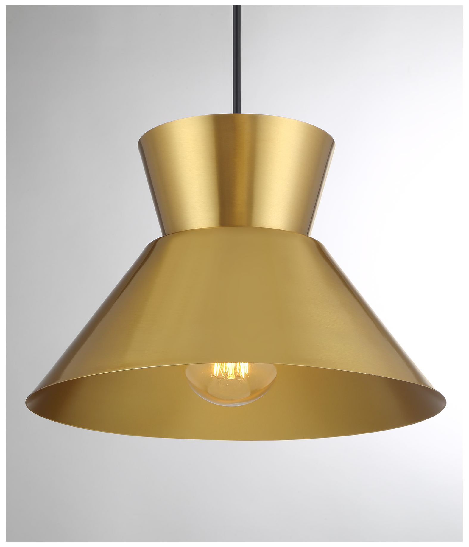 Image 6 1-Light Pendant in Natural Brass more views