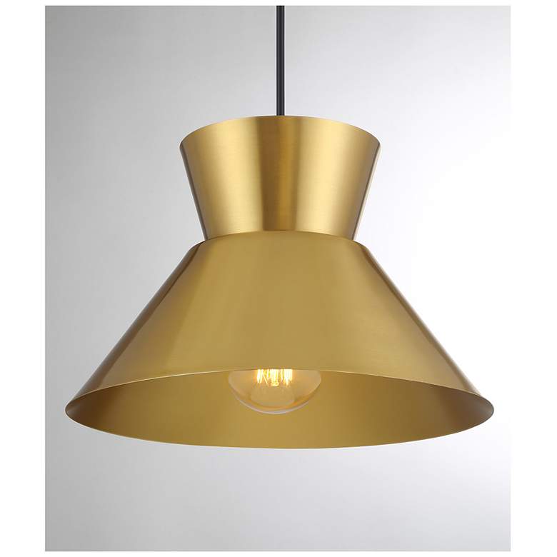Image 6 1-Light Pendant in Natural Brass more views