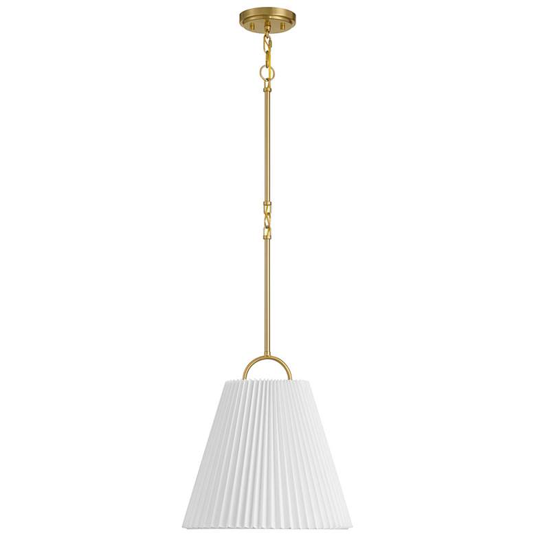 Image 2 1-Light Pendant in Natural Brass more views