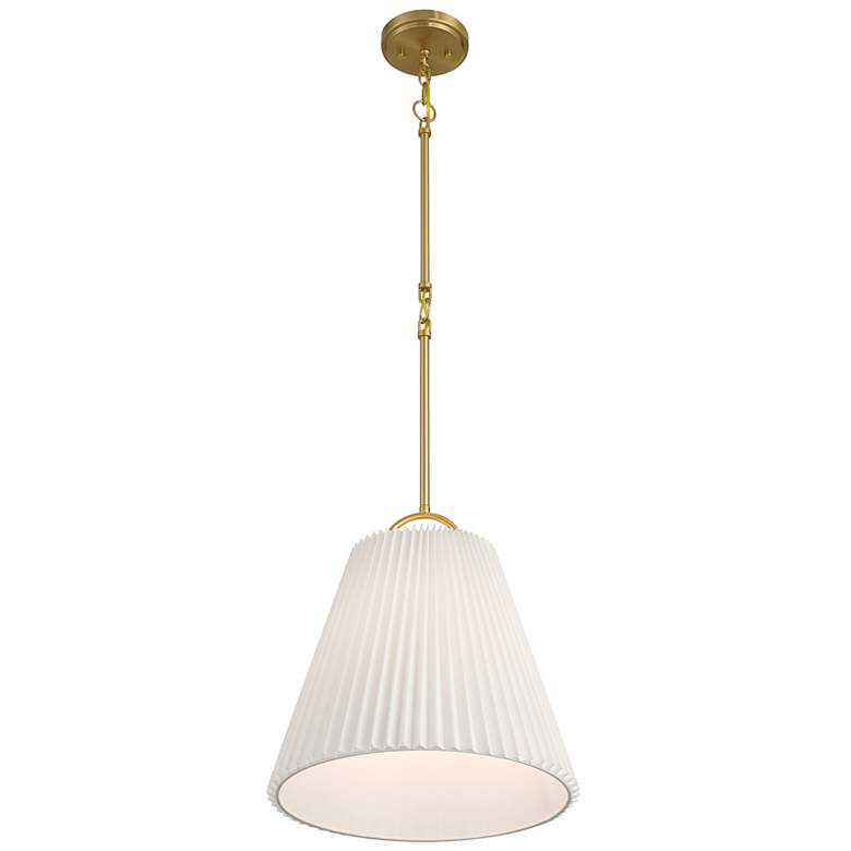 Image 4 1-Light Pendant in Natural Brass more views