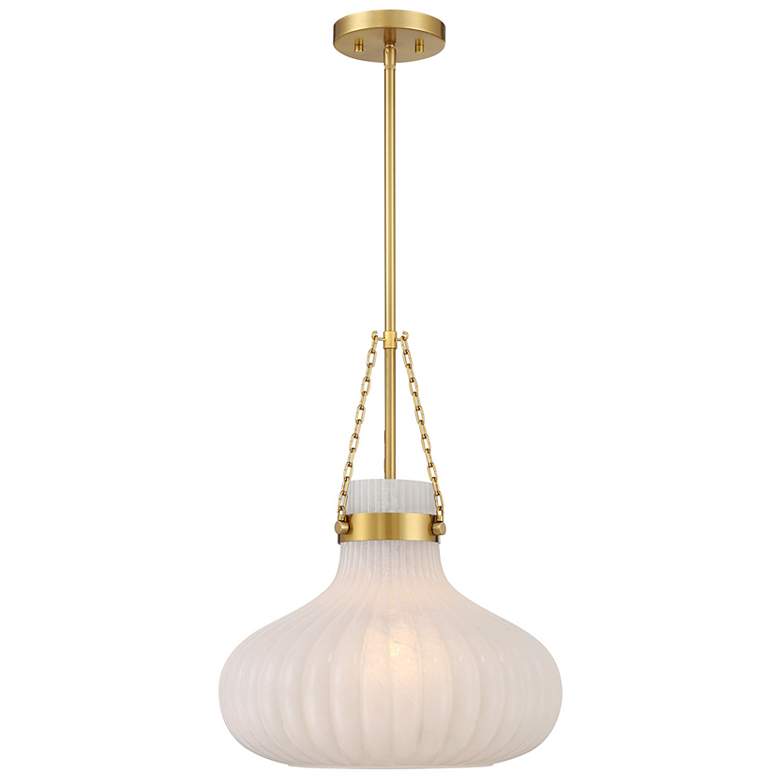 Image 1 1-Light Pendant in Natural Brass