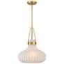 1_1-Light Pendant in Natural Brass