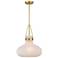 1-Light Pendant in Natural Brass