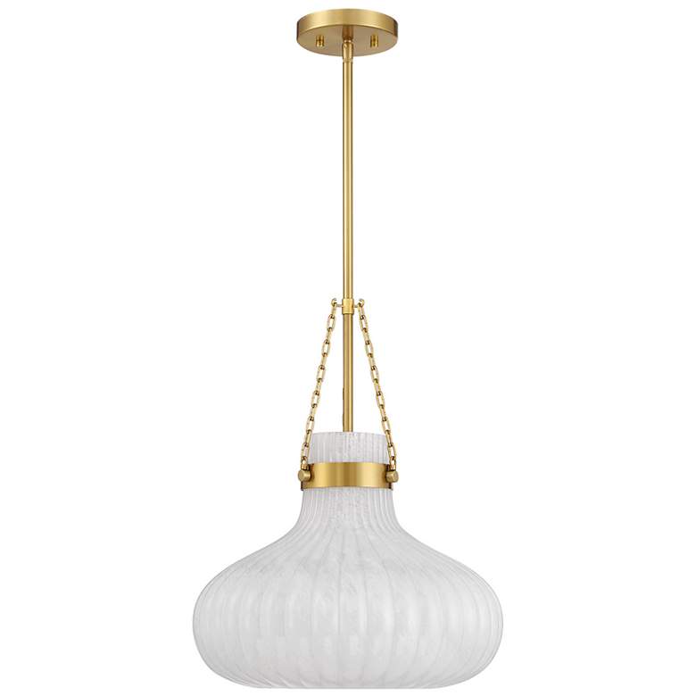 Image 2 1-Light Pendant in Natural Brass more views