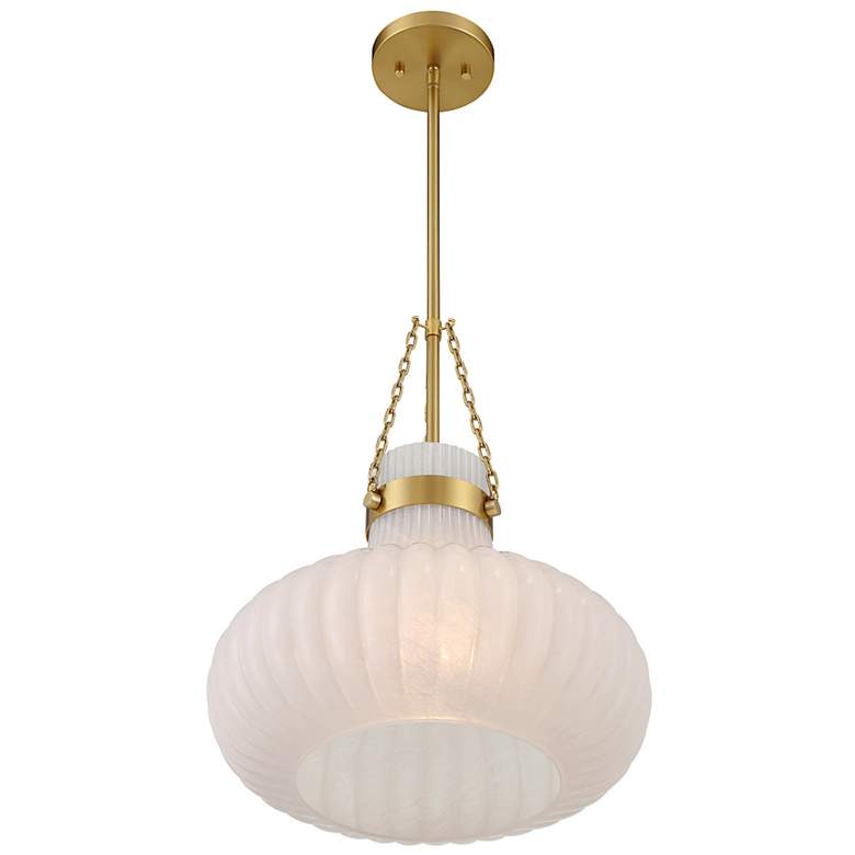 Image 4 1-Light Pendant in Natural Brass more views
