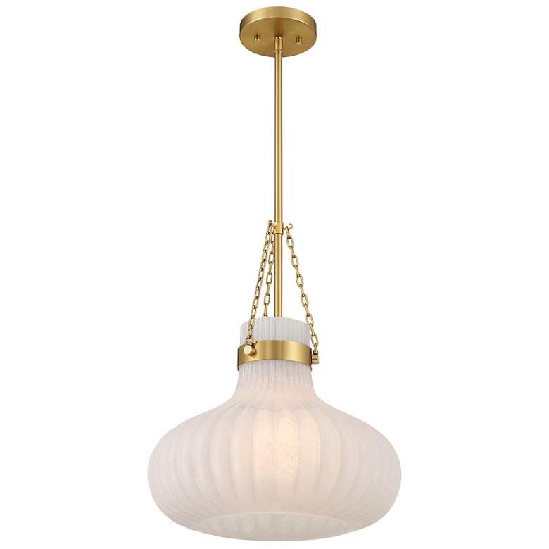 Image 5 1-Light Pendant in Natural Brass more views