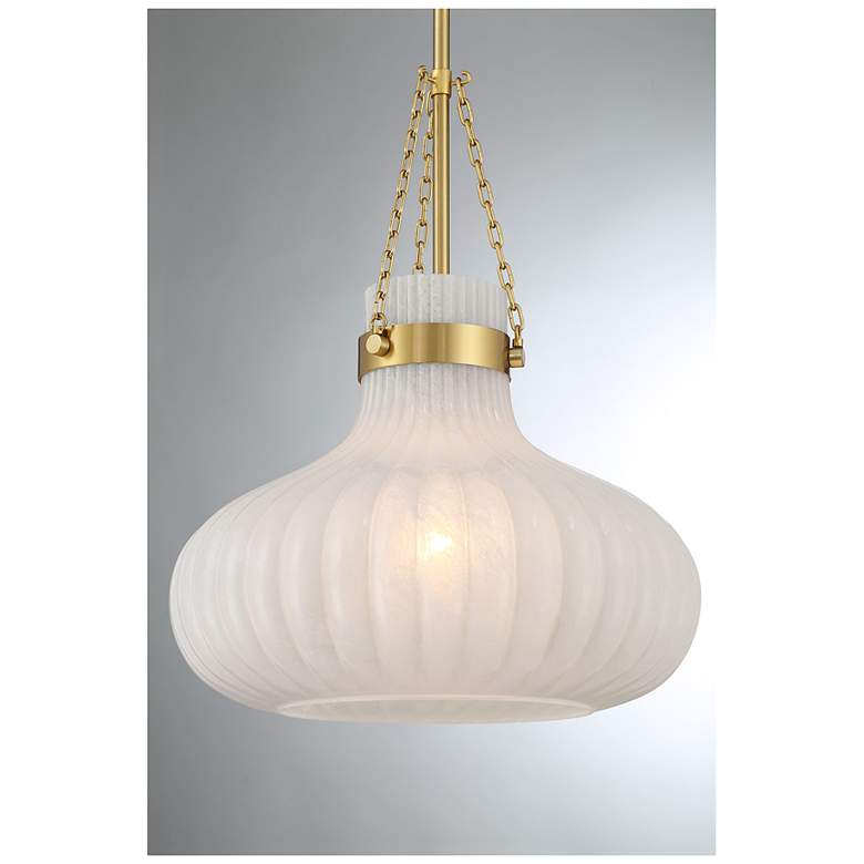Image 6 1-Light Pendant in Natural Brass more views