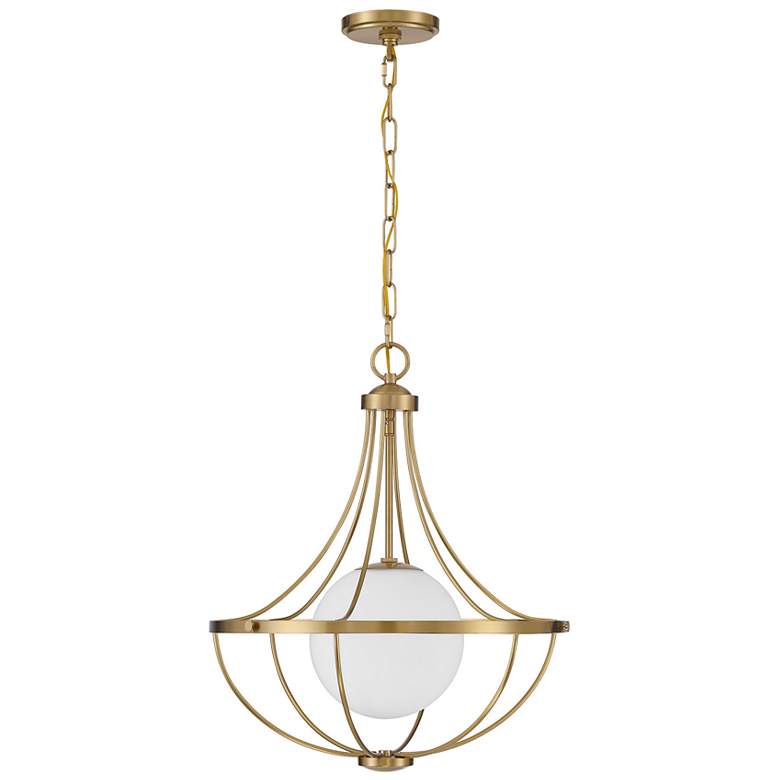 Image 2 1-Light Pendant in Natural Brass more views