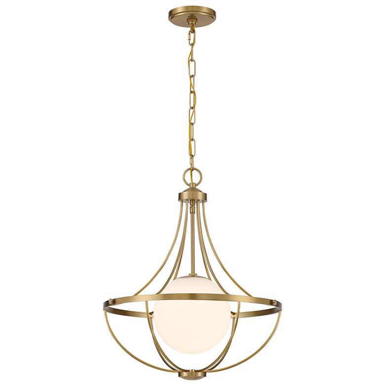 Image 3 1-Light Pendant in Natural Brass more views