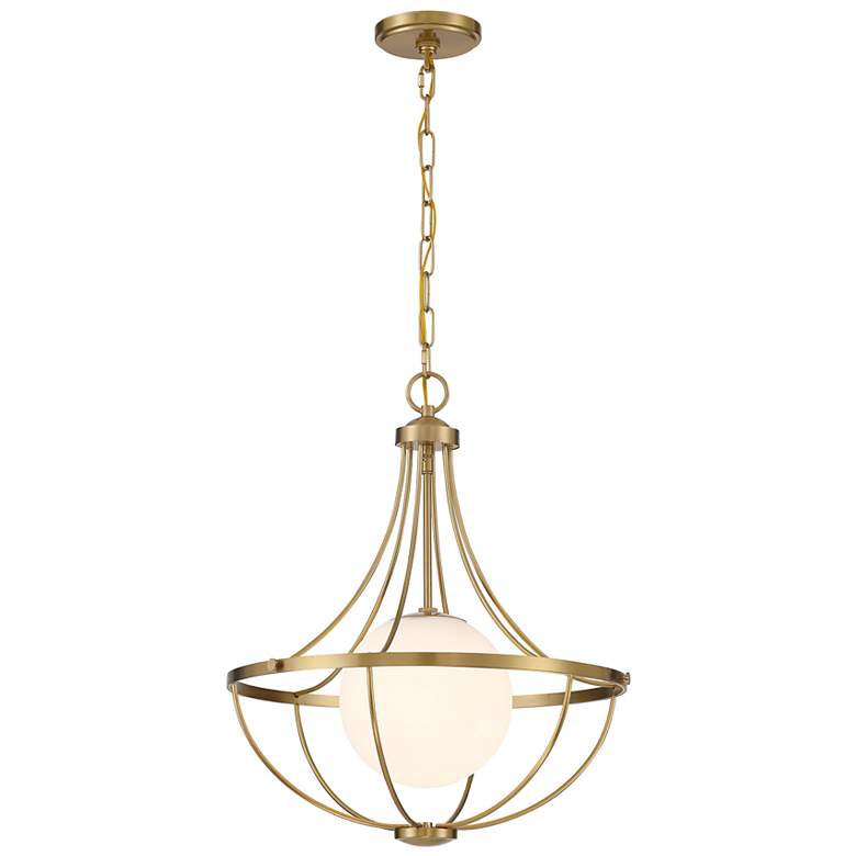 Image 4 1-Light Pendant in Natural Brass more views