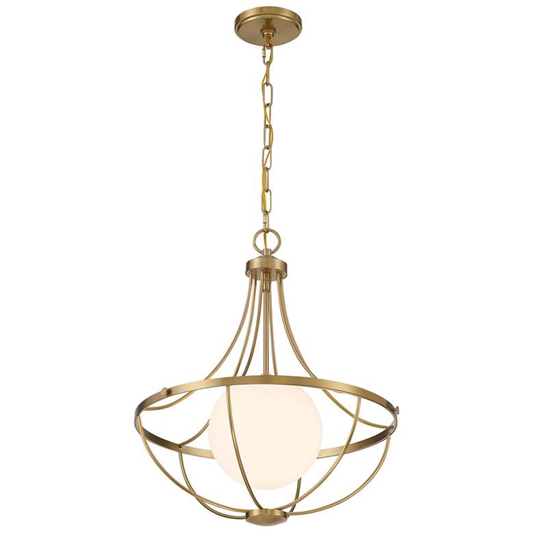 Image 5 1-Light Pendant in Natural Brass more views