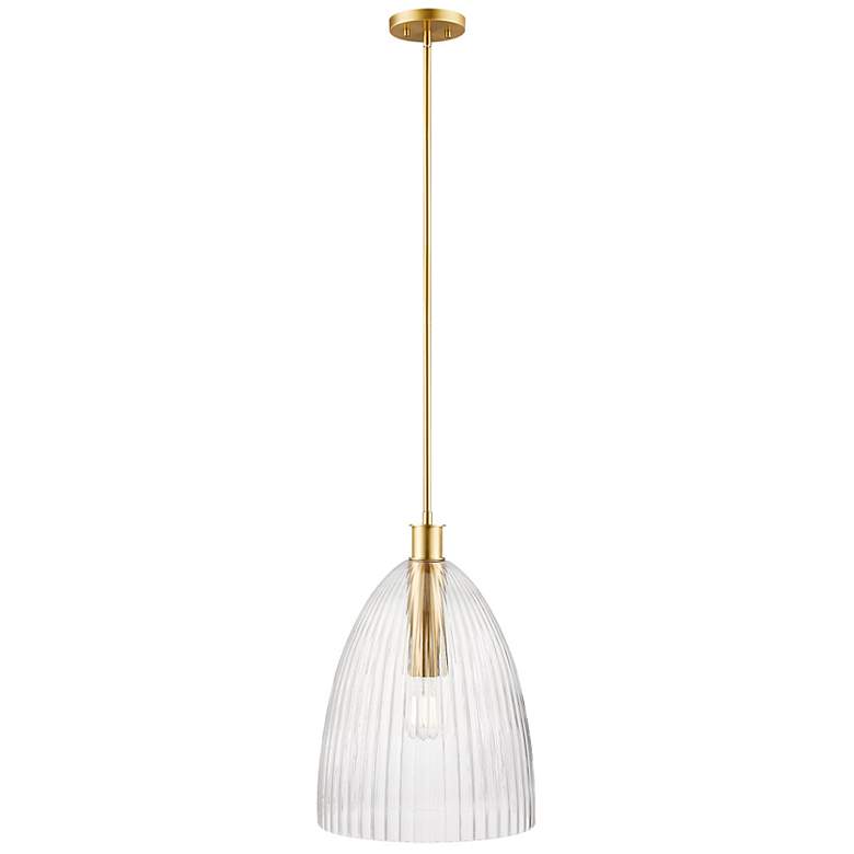 Image 1 1-Light Pendant in Natural Brass