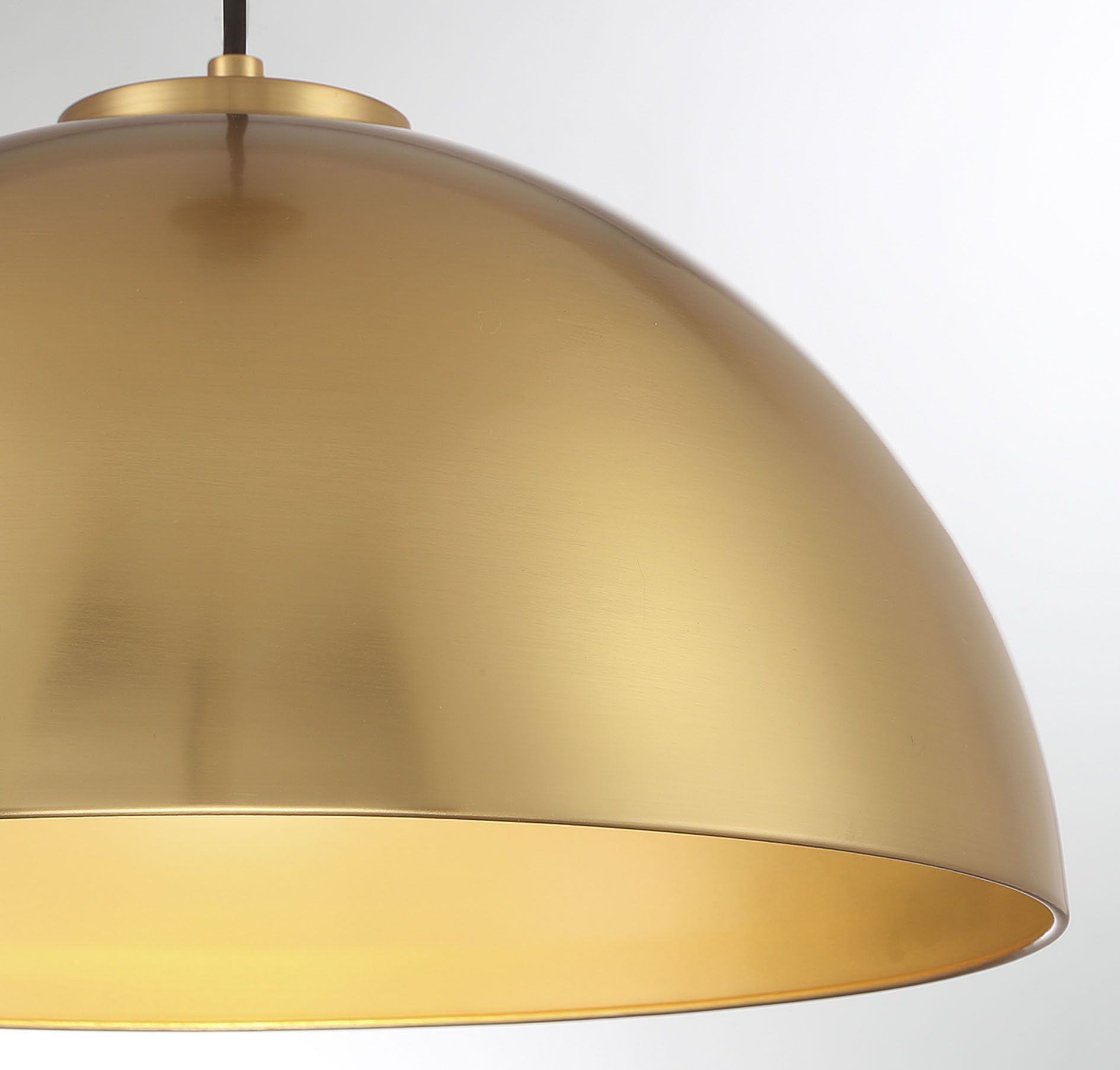 Image 3 1-Light Pendant in Natural Brass more views