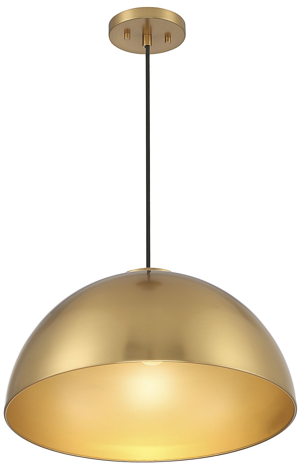 Image 5 1-Light Pendant in Natural Brass more views
