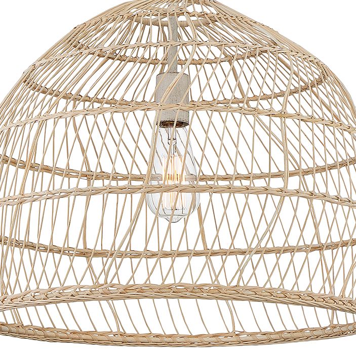 Image 3 1-Light Pendant in Natural Rattan with A Matching Socket more views