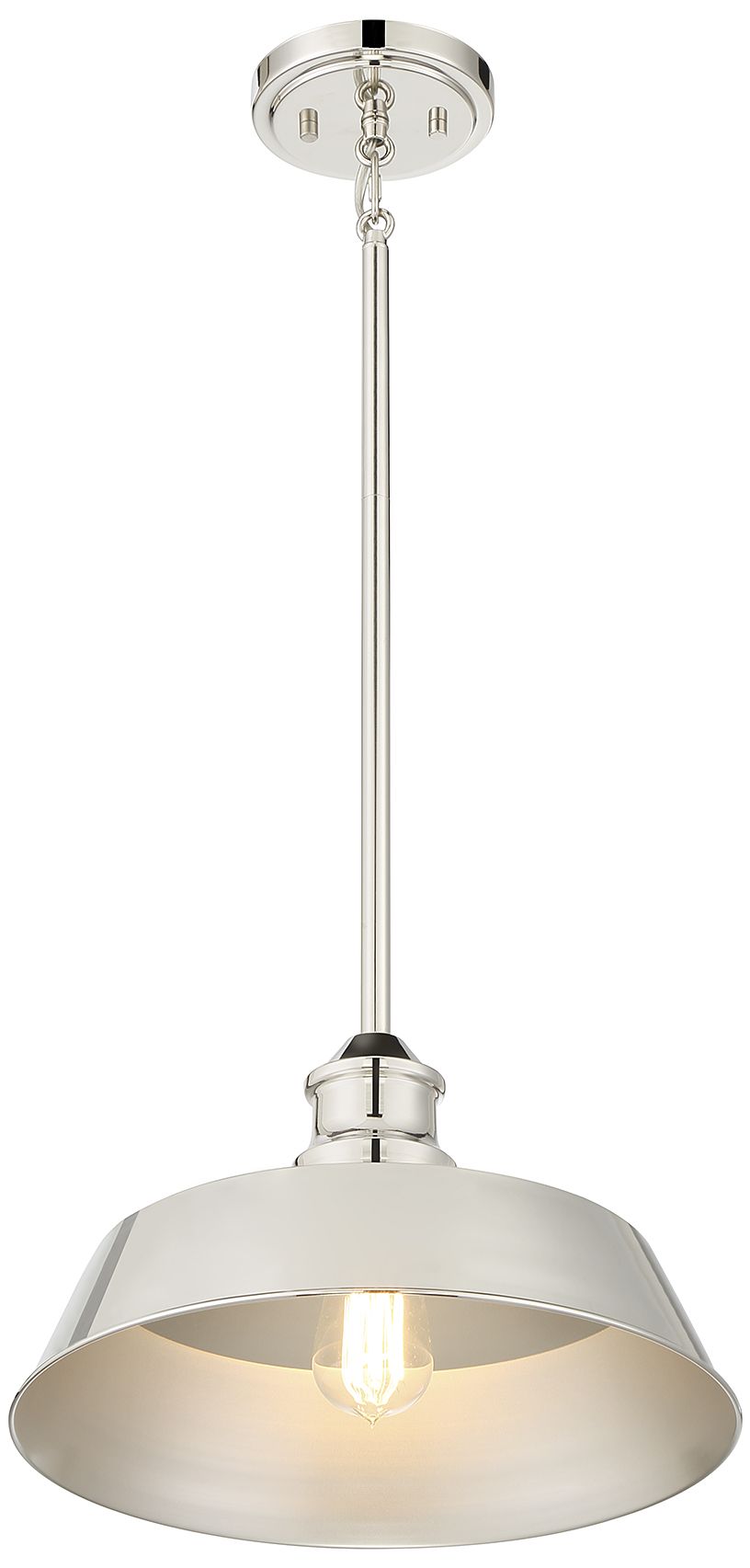 Image 4 1-Light Pendant in Polished Nickel more views